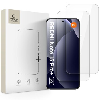 Tech-Protect Hydro flex+ хидрогелно фолио TPU (2 броя) за Xiaomi Poco M8 Pro / Redmi Note 15 Pro+ Plus 5G CLEAR