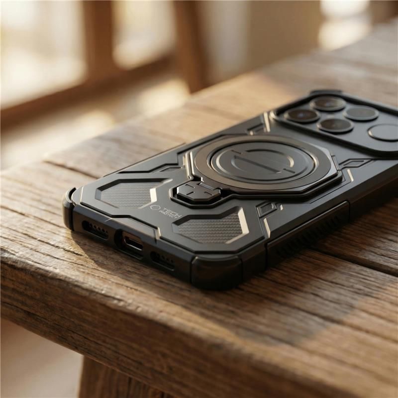 TECH-PROTECT TacticStand MagSafe калъф за Xiaomi Poco M8 Pro / Redmi Note 15 Pro+ Plus 5G (matte black) - 5906302352968