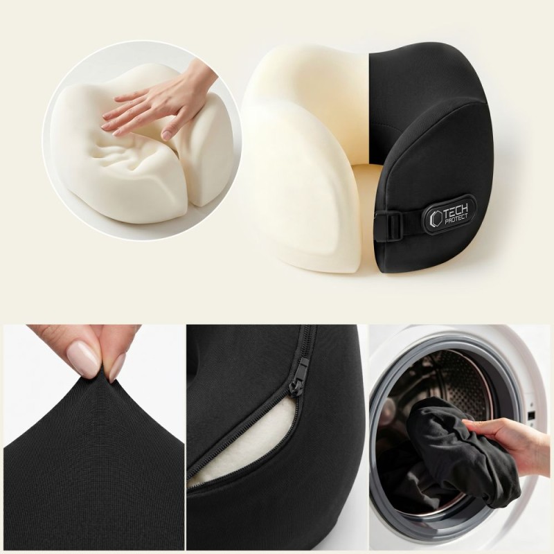 TECH-PROTECT COMFORTREST възглавница за пътуване за врат BLACK - TECH-PROTECT COMFORTREST възглавница за пътуване за врат BLACK - 5906302353118