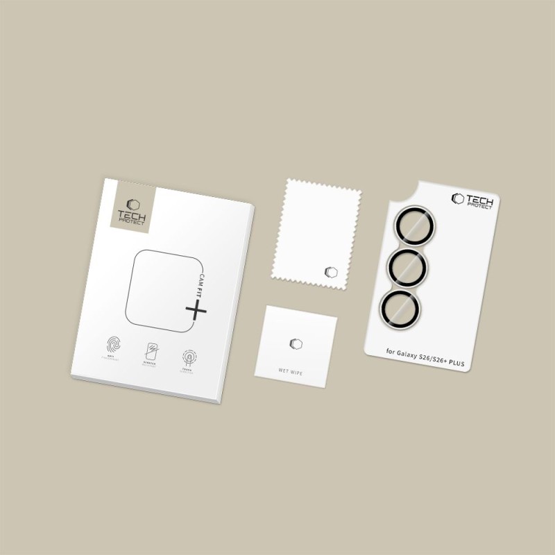 Tech-Protect Camring Fit+ протектор за камера за Samsung Galaxy S26 / S26+ Plus (CLEAR) - 5906302353217