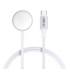 Tech-Protect MC02 UltraBoost магнитен заряден кабел Type-C за Apple Watch, 100 см, бял - Tech-Protect MC02 UltraBoost магнитен заряден кабел Type-C за Apple Watch, 100 см, бял - 5906302360086