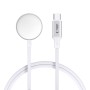 Tech-Protect MC02 UltraBoost магнитен заряден кабел Type-C за Apple Watch, 100 см, бял