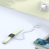 Tech-Protect MC02 UltraBoost магнитен заряден кабел Type-C за Apple Watch, 100 см, бял - Tech-Protect MC02 UltraBoost магнитен заряден кабел Type-C за Apple Watch, 100 см, бял - 5906302360086