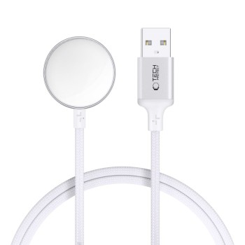 Tech-Protect MC02 UltraBoost магнитен кабел за зареждане за Apple Watch 100 см (бял)