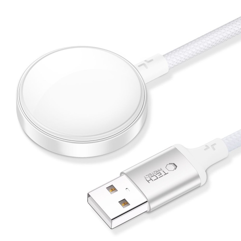 Tech-Protect MC02 UltraBoost магнитен кабел за зареждане за Apple Watch 100 см (бял) - Tech-Protect MC02 UltraBoost магнитен кабел за зареждане за Apple Watch 100 см (бял) - 5906302360093