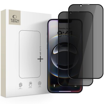 Tech-Protect Glass SPY+ Privacy 2-PACK (SZKŁO ПРИВАТИЗУЮЩЕ) за iPhone 13 / 13 Pro / 14 / 16E / 17E