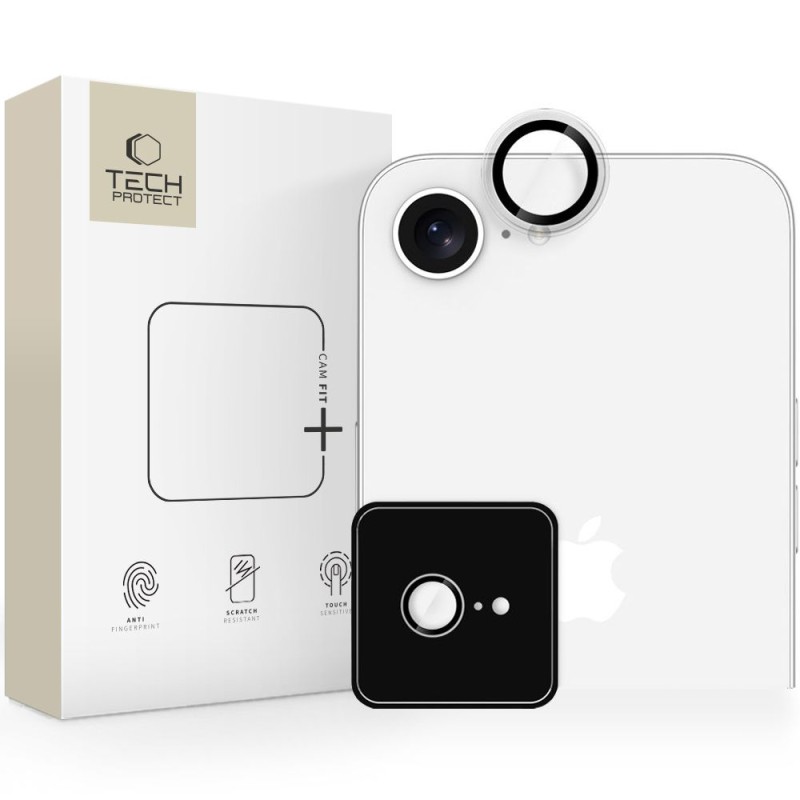 Tech-Protect Camring Fit+ протектор за камера за iPhone 16E / 17E CLEAR (алуминий + стъкло) - Tech-Protect Camring Fit+ протектор за камера за iPhone 16E / 17E CLEAR (алуминий + стъкло) - 5906302360154