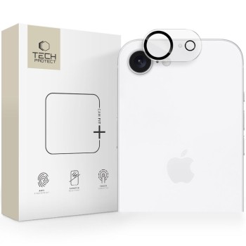 Tech-Protect Cam Fit+ протектор за камера за iPhone 16E / 17E CLEAR (стъкло)