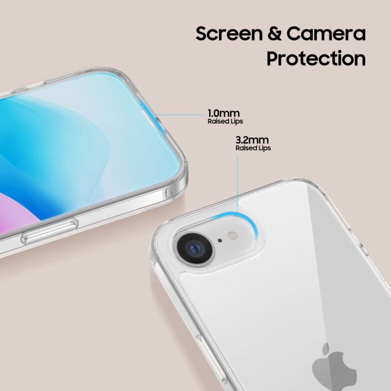 TECH-PROTECT FlexAir Hybrid Case за iPhone 16E / 17E, прозрачен (CLEAR) - TECH-PROTECT FlexAir Hybrid Case за iPhone 16E / 17E, прозрачен (CLEAR) - 5906302360185