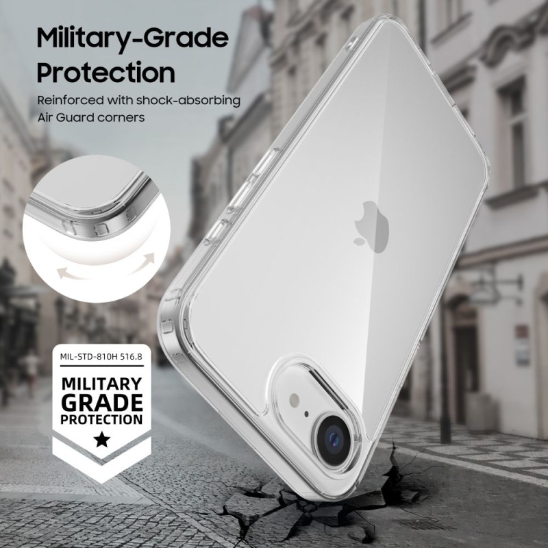 TECH-PROTECT FlexAir Hybrid Case за iPhone 16E / 17E, прозрачен (CLEAR) - TECH-PROTECT FlexAir Hybrid Case за iPhone 16E / 17E, прозрачен (CLEAR) - 5906302360185