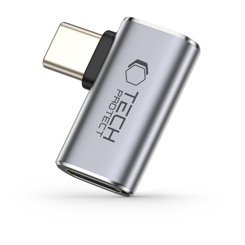Tech-Protect UltraBoost AA01 ъглов адаптер USB-C (Type-C) сив - 5906302360284