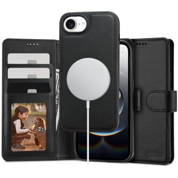 TECH-PROTECT Wallet MagSafe за iPhone 16E / 17E, матово черно