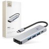 Tech-Protect HB01 HUB адаптер 5в1 Type-C + USB 3.0 + HDMI 4K/60Hz + PD100W, space grey - Tech-Protect HB01 HUB адаптер 5в1 Type-C + USB 3.0 + HDMI 4K/60Hz + PD100W, space grey - 5906302360529