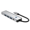 Tech-Protect HB01 HUB адаптер 5в1 Type-C + USB 3.0 + HDMI 4K/60Hz + PD100W, space grey - Tech-Protect HB01 HUB адаптер 5в1 Type-C + USB 3.0 + HDMI 4K/60Hz + PD100W, space grey - 5906302360529