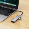 Tech-Protect HB01 HUB адаптер 5в1 Type-C + USB 3.0 + HDMI 4K/60Hz + PD100W, space grey - Tech-Protect HB01 HUB адаптер 5в1 Type-C + USB 3.0 + HDMI 4K/60Hz + PD100W, space grey - 5906302360529