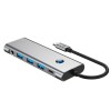Tech-Protect HB04 Хъб адаптер 9в1 Type-C + USB 2.0 + USB 3.0 + HDMI 4K 60Hz + SD/TF + PD 100W + 3.5 мм аудио (Space Grey) - Tech-Protect HB04 Хъб адаптер 9в1 Type-C + USB 2.0 + USB 3.0 + HDMI 4K 60Hz + SD/TF + PD 100W + 3.5 мм аудио (Space Grey) - 5906302360536