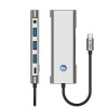 Tech-Protect HB04 Хъб адаптер 9в1 Type-C + USB 2.0 + USB 3.0 + HDMI 4K 60Hz + SD/TF + PD 100W + 3.5 мм аудио (Space Grey) - Tech-Protect HB04 Хъб адаптер 9в1 Type-C + USB 2.0 + USB 3.0 + HDMI 4K 60Hz + SD/TF + PD 100W + 3.5 мм аудио (Space Grey) - 5906302360536