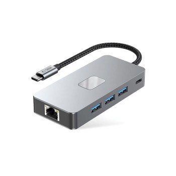 Tech-Protect HB05 HUB адаптер 9в1 Type-C + USB 2.0/3.0 + HDMI 4K 60Hz + SD/TF + PD 100W + RJ45 1000M Space Grey Tech-Protect HB05 HUB адаптер 9в1 Type-C + USB 2.0/3.0 + HDMI 4K 60Hz + SD/TF + PD 100W + RJ45 1000M Space Grey