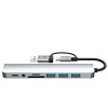 TECH-PROTECT HB06 Хъб адаптер 8в1 USB-C + USB 2.0 + USB 3.0 + SD/TF + AV 3.5, space grey - TECH-PROTECT HB06 Хъб адаптер 8в1 USB-C + USB 2.0 + USB 3.0 + SD/TF + AV 3.5, space grey - 5906302360550