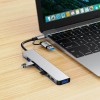 TECH-PROTECT HB06 Хъб адаптер 8в1 USB-C + USB 2.0 + USB 3.0 + SD/TF + AV 3.5, space grey - TECH-PROTECT HB06 Хъб адаптер 8в1 USB-C + USB 2.0 + USB 3.0 + SD/TF + AV 3.5, space grey - 5906302360550