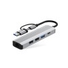 Tech-Protect HB03 HUB адаптер 5в1 Type-C + USB 2.0 + USB 3.0 + RJ45, space grey - Tech-Protect HB03 HUB адаптер 5в1 Type-C + USB 2.0 + USB 3.0 + RJ45, space grey - 5906302360567