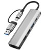 Tech-Protect HB03 HUB адаптер 5в1 Type-C + USB 2.0 + USB 3.0 + RJ45, space grey - Tech-Protect HB03 HUB адаптер 5в1 Type-C + USB 2.0 + USB 3.0 + RJ45, space grey - 5906302360567