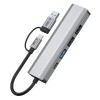Tech-Protect HB03 HUB адаптер 5в1 Type-C + USB 2.0 + USB 3.0 + RJ45, space grey - Tech-Protect HB03 HUB адаптер 5в1 Type-C + USB 2.0 + USB 3.0 + RJ45, space grey - 5906302360567