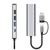 Tech-Protect HB03 HUB адаптер 5в1 Type-C + USB 2.0 + USB 3.0 + RJ45, space grey - Tech-Protect HB03 HUB адаптер 5в1 Type-C + USB 2.0 + USB 3.0 + RJ45, space grey - 5906302360567
