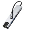 Tech-Protect HB02 Hub Adapter 6в1 Type-C + USB 2.0 + USB 3.0 + HDMI 4K/30Hz + RJ45 + PD 100W Space Grey - Tech-Protect HB02 Hub Adapter 6в1 Type-C + USB 2.0 + USB 3.0 + HDMI 4K/30Hz + RJ45 + PD 100W Space Grey - 5906302360574