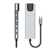 Tech-Protect HB02 Hub Adapter 6в1 Type-C + USB 2.0 + USB 3.0 + HDMI 4K/30Hz + RJ45 + PD 100W Space Grey - Tech-Protect HB02 Hub Adapter 6в1 Type-C + USB 2.0 + USB 3.0 + HDMI 4K/30Hz + RJ45 + PD 100W Space Grey - 5906302360574