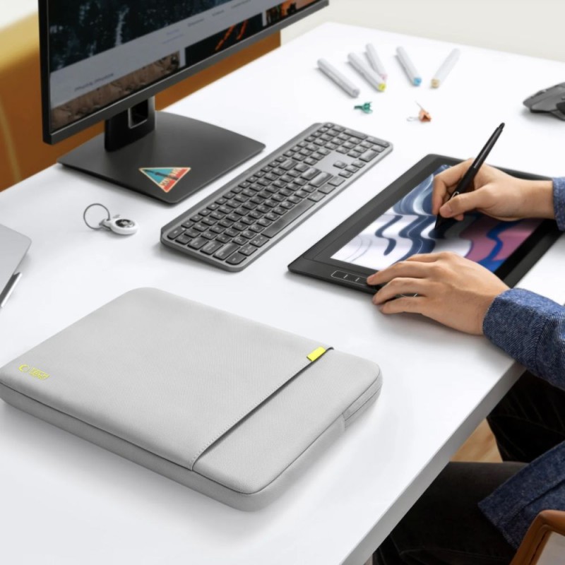 Tech-Protect Defender Калъф за лаптоп 15–16 инча Crayon Grey - Tech-Protect Defender Калъф за лаптоп 15–16 инча Crayon Grey - 5906302360697