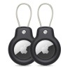 Tech-Protect Rough Vein 2-Pack за Apple AirTag 1/2 Black (2 брелока) - 5906302360727