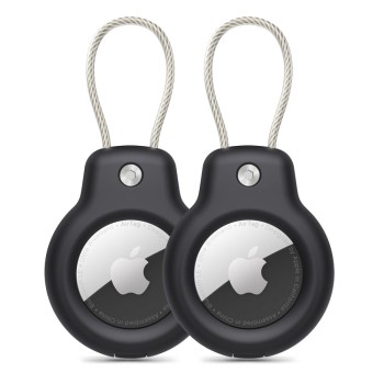 Tech-Protect Rough Vein 2-Pack за Apple AirTag 1/2 Black (2 брелока)