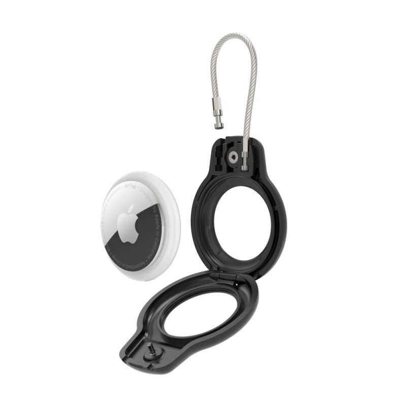 Tech-Protect Rough Vein 2-Pack за Apple AirTag 1/2 Black (2 брелока) - 5906302360727