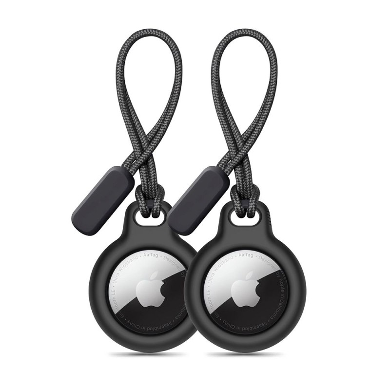 Tech-Protect Rough Chain 2-Pack за Apple AirTag 1/2, черен - 5906302360772