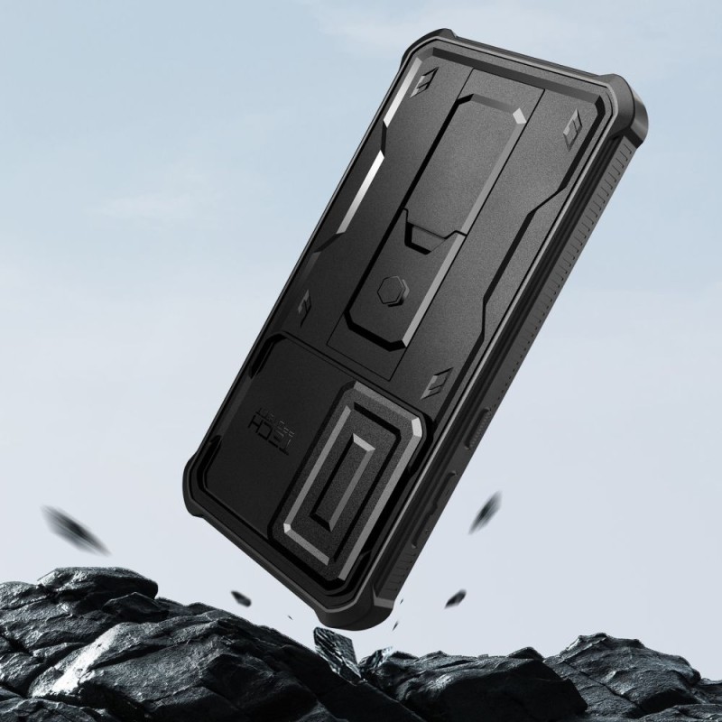 Tech-Protect Kevlar Cam+ калъф с броня + стойка за Samsung Galaxy A56 5G, черен - Tech-Protect Kevlar Cam+ калъф с броня + стойка за Samsung Galaxy A56 5G, черен - 5906302360833