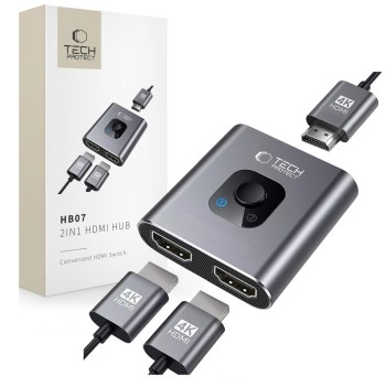 TECH-PROTECT HB07 HUB ADAPTER 2в1 HDMI 4K 60Hz Space Grey