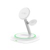 Tech-Protect QI15W-A46 3в1 магнитно MagSafe безжично зарядно, бяло - Tech-Protect QI15W-A46 3в1 магнитно MagSafe безжично зарядно, бяло - 5906302361007