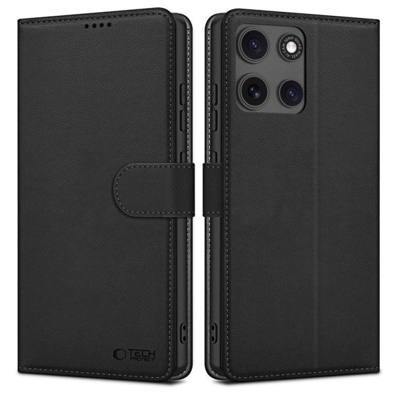 TECH-PROTECT Wallet калъф за MOTOROLA MOTO G15 / G15 Power / G17 / G17 Power (matte black) - TECH-PROTECT Wallet калъф за MOTOROLA MOTO G15 / G15 Power / G17 / G17 Power (matte black) - 5906302361137