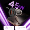 TECH-PROTECT CC01 2-порт зарядно за кола PD 45W / QC3.0, черно - TECH-PROTECT CC01 2-порт зарядно за кола PD 45W / QC3.0, черно - 5906302361298