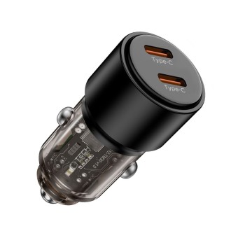 TECH-PROTECT CC03 2-порторно зарядно за автомобил с PD 100W, черно TECH-PROTECT CC03 2-порторно зарядно за автомобил с PD 100W, черно