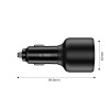 TECH-PROTECT CC04 3-порт зарядно за кола с PD 175W, черно - TECH-PROTECT CC04 3-порт зарядно за кола с PD 175W, черно - 5906302361700