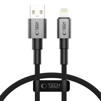 Tech-Protect UltraBoost DNA Lightning кабел 12W / 3A 25 см – железно сив