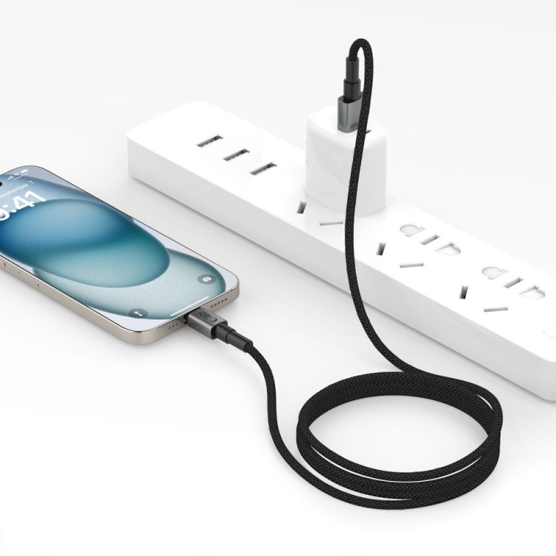 Tech-Protect UltraBoost DNA Lightning кабел 12W / 3A 25 см – железно сив - Tech-Protect UltraBoost DNA Lightning кабел 12W / 3A 25 см – железно сив - 5906302361731
