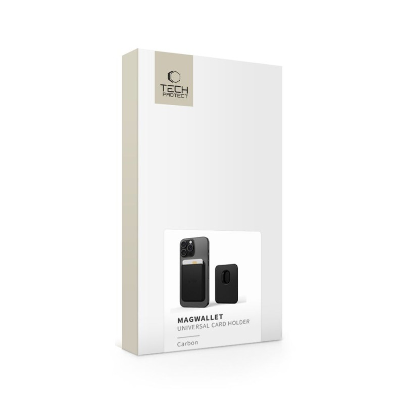 Tech-Protect CH01 MagWallet MagSafe универсален магнитен държач за карти Carbon - Tech-Protect CH01 MagWallet MagSafe универсален магнитен държач за карти Carbon - 5906302361847