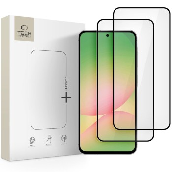 Tech-Protect Glass Fit+ закалено стъкло 2 бр. за Galaxy A36 / A56 5G (BLACK)
