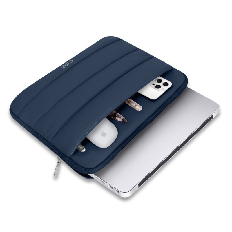 Tech-Protect Fluffy калъф за лаптоп 15–16 инча Navy Blue - Tech-Protect Fluffy калъф за лаптоп 15–16 инча Navy Blue - 5906302362493