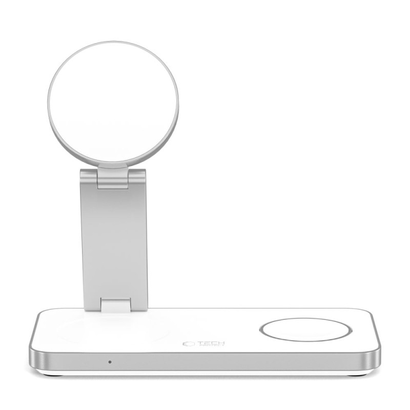 TECH-PROTECT QI15W-A47 3в1 магнитно MagSafe безжично зарядно (бяло) - TECH-PROTECT QI15W-A47 3в1 магнитно MagSafe безжично зарядно (бяло) - 5906302362530