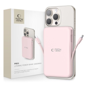 Tech-Protect PB31 LifeMag MagSafe power bank 10000 mAh (розов)