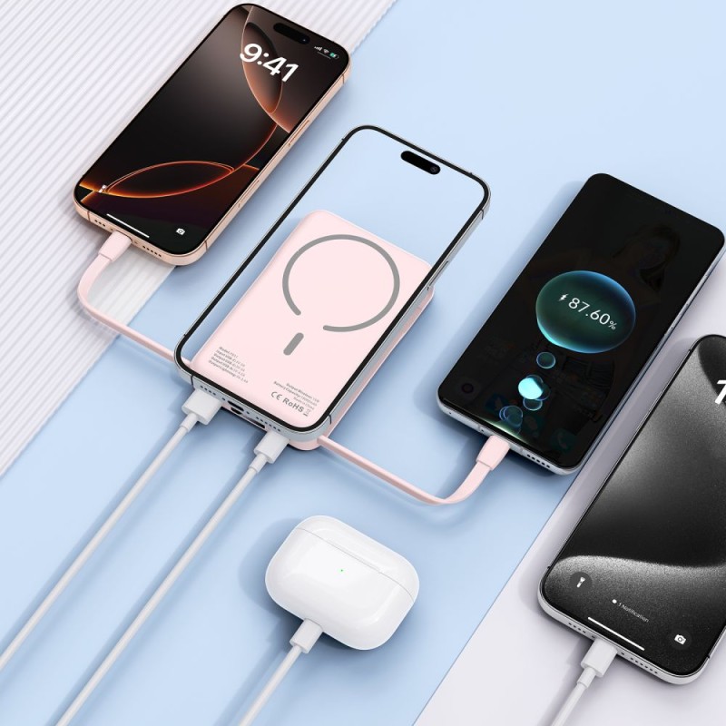 Tech-Protect PB31 LifeMag MagSafe power bank 10000 mAh (розов) - 5906302362790